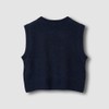 JAJU [JAJU/자주] 여 울 블렌디드 트임 베스트_네이비 [JAJU] Women's Wool