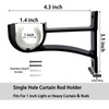 8 Pack Curtain Rod Brackets, Heavy Duty Curtain Rod Holders
