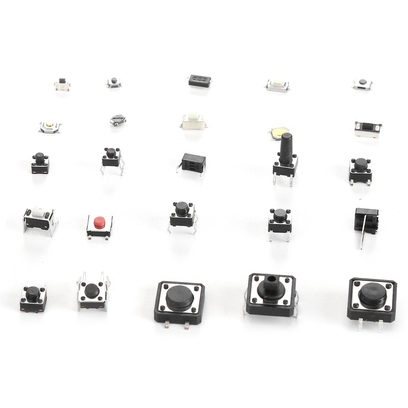 Tactile Push Button Switches 25 Values 12V 50mA Micro Momentary