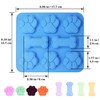 2 in 1 Silicone Molds，2 Pack Silicone Puppy Paw Print