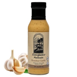 Everglades Marinade Bold Blend of Spices & Peppers for Beef, Pork, Poultry & Seafood Flavorful & Easy-to-Use Liquid Marinade for Grilling, Broiling, or Baking Made by Everglades Foods (Roasted Garlic)