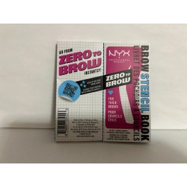 NYX Brow Stencil Book Zero to Brow Set of 4 Stencils NEW Sealed