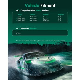 SCITOO AC Compressor Clutch for 2003 for Subaru Baja 2.5L 2000-2002 for Subaru Legacy 2.5L 2000-2003 for Subaru Outback 2.5L 67445 Air Conditioner AC Compressor Clutch Kit