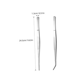 2pcs Stainless Steel Angled Feeding Straight for Fish Craft Kitchen Curved Nippers Feeding Tongs Man Accessories Hair