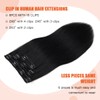 XDhair Black Clip in Hair Extensions Human Hair 100g 16