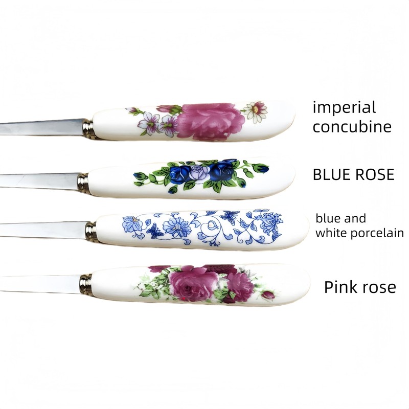 4-in-1 Stainless Steel & Ceramic Coffee Spoon Set - Elegant