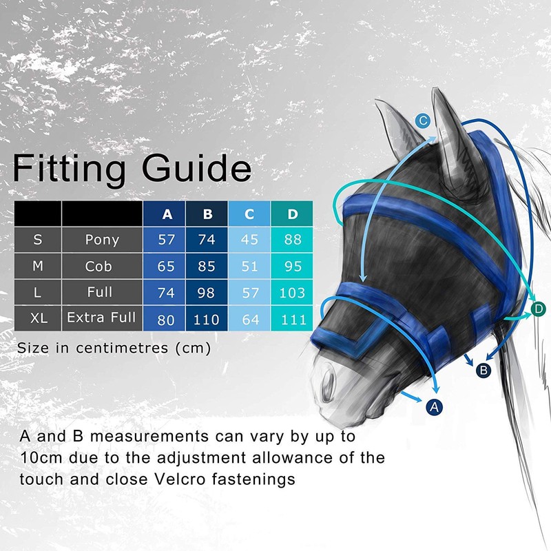 Harrison Howard Maskology Supreme Horse Fly Mask Stellar UV Protection