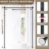 Room Divider, No Drilling Curtain Rod Wall Divider for Space