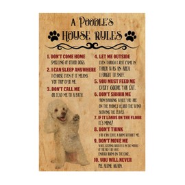 Dog's House Rules Wall Sticker Funny Gifts for Dog Lovers Mirrors Wall Decals Vinyl Wall Art Murals Quotes for Kids Room Car Refrigerator Home Decor 22in