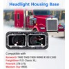 YUWUTF Headlight Housing Base with Wire Harness Compatible with Kenworth