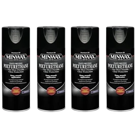 Minwax 33060000 Fast-Drying Polyurethane Aerosol, 11.5 Ounce, Satin 4 Pack