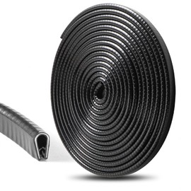 Car Door Edge Protector 5M/16.4Ft, U Shape Car Door Rubber Edge Trim No Glue, Fit for Most Cars