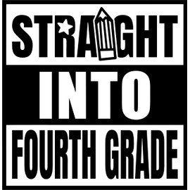 SEC Apparel Back to School Iron On Transfers Patches Decals Vinyl Applique for T Shirts Fabric Clothing (Fourth Grade)