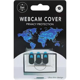 Webcam Cover Slider for Privacy, 0.027in Ultra Thin Design Web Camera Cover Slide for Laptop, Desktop, PC, Tablet, Smartphone and More - (3 PCS Black)