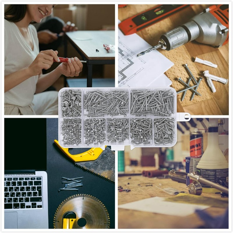 TAORAYO Self Tapping Screws, Wood Screws, Truss Head Tapping Screws,