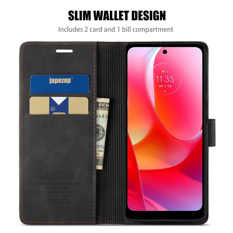Moto G Power 2022 Wallet Case with [RFID Blocking] Card