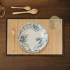 BambooMN Bamboo Slats Placemat with Fabric Border - Solid Colour