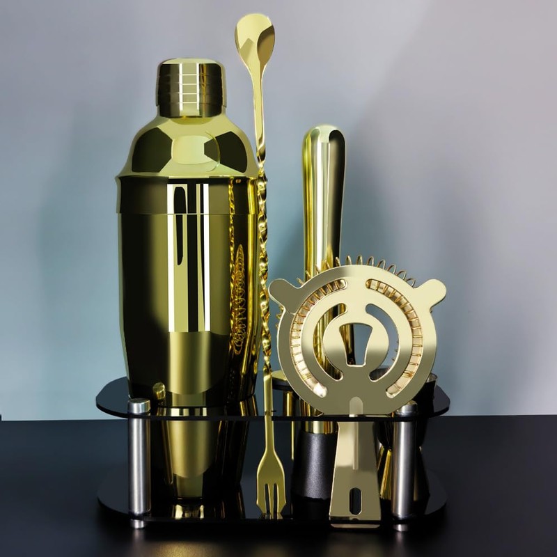 Cocktail Shaker Set, Bartender Kit, Cocktail Shaker with Stand, Drink