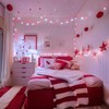 JMEXSUSS 400 LED Red and White String Lights Outdoor, 8