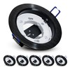 SSC-LUXon Set of 6 RX-3 recessed luminaires brushed black -