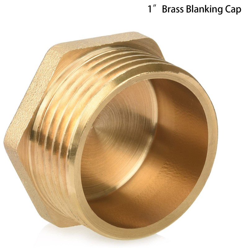 nutmanel Brass Plug, 1 Inch Male Thread, Brass Blanking Plug