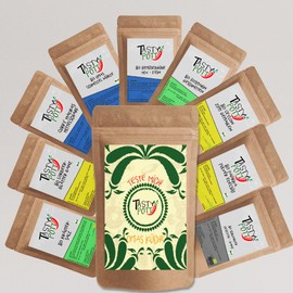 Tasty Pott Sample Set 9 x 30 g Sample Sizes | Spices | Spices | Spice Mixes | RUBs | for Cooking Grilling Baking | Various Sets | Gift Set (Tasty Pott Grandma's Kitchen Set 9 x 30 g)