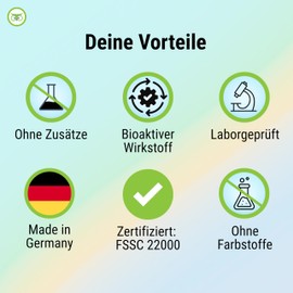 Omega 3 capsules - high dose 1668 mg algae oil - 500 mg DHA and 252 mg EPA per day - small capsules - bioactive and vegan - production in Germany - laboratory tested and without additives - Vitamineule