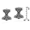 Mighty Thor's Hammer Mjöllnir .925 Sterling Silver Stud Earrings
