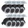 Dörner + Helmer Set of 8 TPE Double Castors with