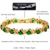 RIZILIA Blossom Tennis Bracelet [18cm/7inch] with Round Cut Gemstones CZ