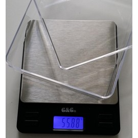 G&G LS Luggage Scales Digital Scales Precision Scales Gold Scales Kitchen Scales Coin Scales 10cmx10 cm Extra Large Weighing Surface 200g x 0.01g inkl. Kalibriergewicht