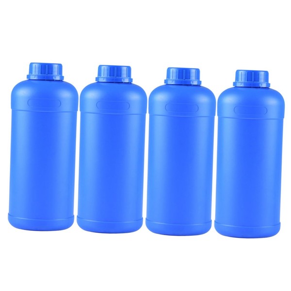 CIYODO 4Pcs Sealed Plastic Chemical Bottles with Wide Mouth Sample