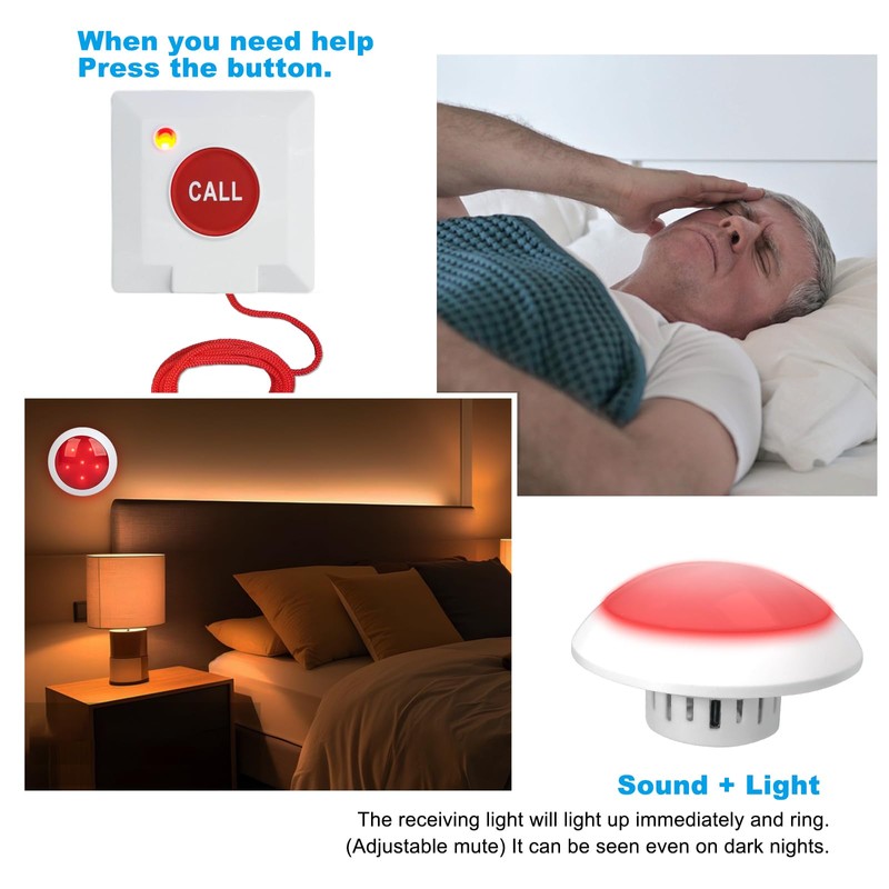 CYSSJF Bathroom Pull Cord Alarm with Call Bell Button Emergency