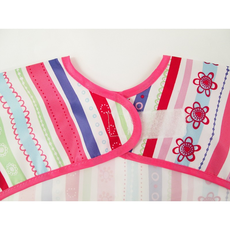 Bumkins Sleeved Bib, Easy Wipe, Soft, Lightweight, Machine Washable and