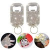 Bling Diamond Beer Opener Set - 2 Pcs Silver Crystal