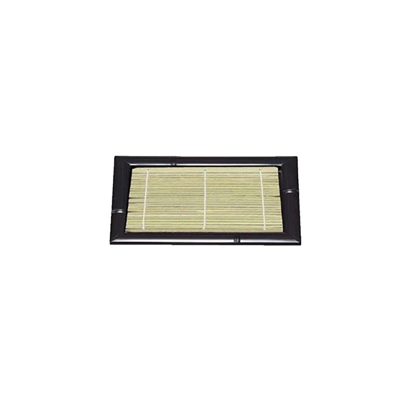 J-kitchens Buckwheat Soba Bowl, Zaru Soba, Rectangular Bamboo Plate, Black,