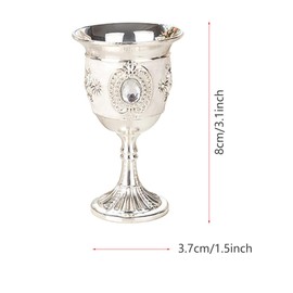 Gatuida 2pcs Goblets with Flower Pattern Elegant Alloy Cups for Parties Retro Style Drinking Chalice for Banquets and Home Decor