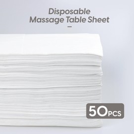 GEN'C BÉAUTY 100PCS 31 * 71'' Disposable Bed Sheets Non-Woven Fabric Massage Sheets, Bed Cover Breathable Soft and Confortable for Spa,Salon, Outdoors, Therapy (White)