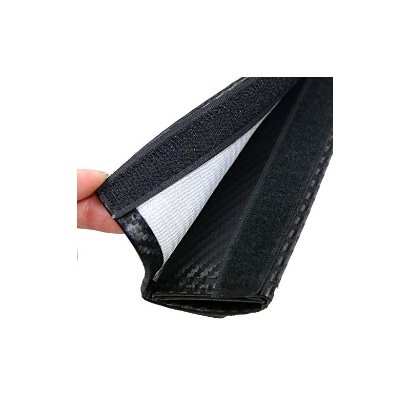 Carbon Fibre 'DS Auto' Racing Style Seat Belt Pads. Pair