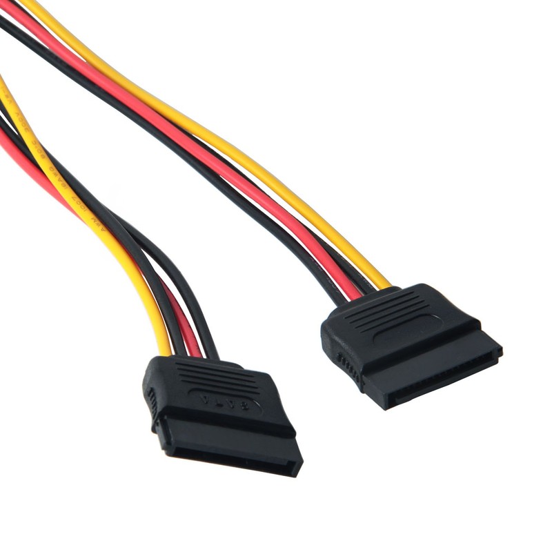 6-inch SATA Power Y Splitter, 1 male to 2 female.