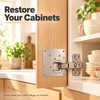 Cabinet Hinge Repair Plate Kit – 10 Set Stainless Steel