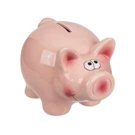 BLUECHOLON Piggy Bank Ceramic Original Money Box with Lid and Key