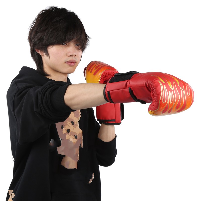1Pair Universal Adult Boxing Glove PU Leather Sandbag Sanda Muay