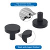 Wekuw 6 Pieces Cabinet Knobs (Black) Furniture Knobs Black Handles