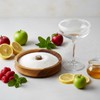 Wellrun Cocktail Rimmer Box for Margaritas,Wooden Drink Garnish Tray,Round Bar