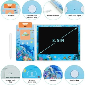 surekuo Standard Englisch, Sprechende Flash-Karten Lernspielzeug für Kleinkinder 1-6 Jahre Alt, 112 Blätter 224 Wörter, Hörbar Lernspielzeug, Interaktive Spielzeug für Jungen Mädchen