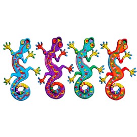 Set of 4, Gecko Embroidered Iron on Patches Lizard Patches Chameleon Patches