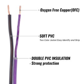 Jex Electronics 50ft OFC 16AWG Gauge Speaker Cable Wire Spool Premium Oxygen Free Copper