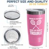 Badminton Player Pink Edition Viking Tumbler 20oz - Doubles partner