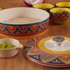 Bico Tunisian Ceramic Tortilla Warmer, 8.9 Inch Tortilla Holder with